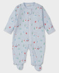 Snow Blue Zip Footie